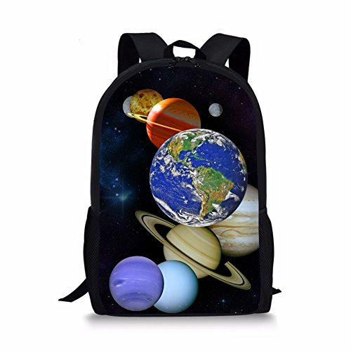 UOIMAG Planets Solar System Backpack Kids School Daypack Large Casual Shoulder Ruckpack Travel Organizer Bag