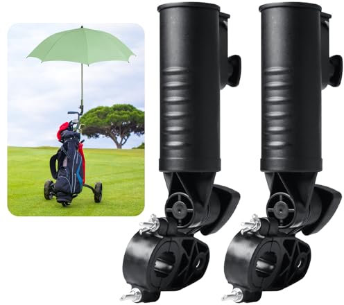 FINGER TEN Golf Cart Umbrella Holder Large Waterproof Value 2 Pack, Golf Rain Umbrella for Golf Cart Bag Portable Durable fit Almost All Golfbags or Carry Cart for Men Women Golfer