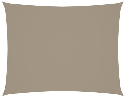 vidaXL Sonnensegel Wasserfest Sonnenschutz Windschutz Sonnendach UV Schutz Garten Terrasse Balkon Oxford-Gewebe Rechteckig 4x5m Taupe