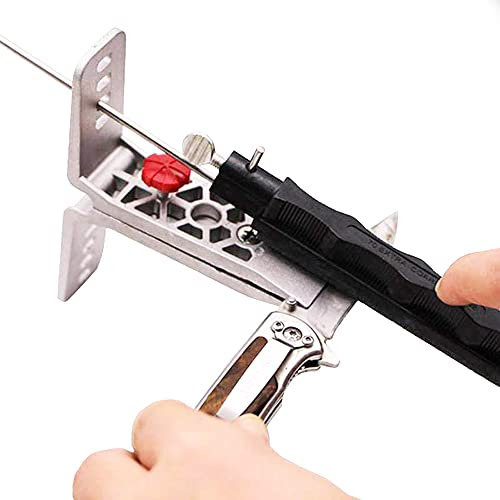 Meichoon Kit Affilacoltelli per Cucina/Chef/Officina,Sistema di Affilatura per Coltelli con 5 Pietre e Olio,UE10