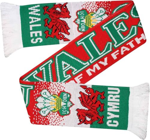 Wales Schal - Land of my Fathers - Jaquard Fanschal