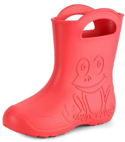 Ladeheid Eva Gummistiefel Damen federleichte wasserdichte Damenschuhe Regenschuhe LA-CA-09 (Korall, 36/37 EU)
