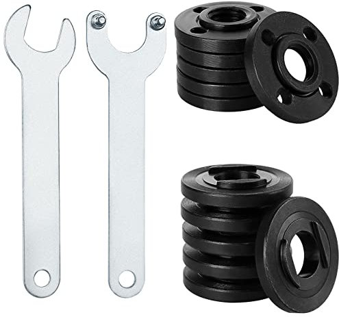 16pcs Angle Grinder Spanner wrench, angle grinder flange nuts with spanner, angle grinder flange Replacement for Makita, Ryobi, Dewalt, Milwaukee, Craftsman