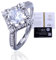 Halukakah Damen Moissanite Ring 925er Sterlingsilber mit 1 Karat Labordiamant und Zertifikat,1,0ct Eleganter Schmuck für Verlobungen,Feiern,Verstellbare Größe,Galaxie,Geschenk für Frau,Freundin