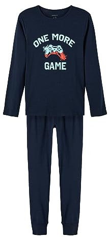NAME IT Jungen Nkmnightset Dark Sapphire Game Noos Schlafanzug, Dark Sapphire, 86 EU