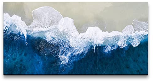 Paul Sinus Leinwandbild 120x60cm Ozean von Oben Vogelperspektive Atemberaubend Schön