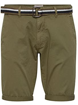 BLEND BHBruno Homme Chino Shorts Bermuda Pantalon court avec ceinture Stretch Poches italiennes Mélange de coton Regular Fit, Taille:S, Couleur:Martini Olive (77238)