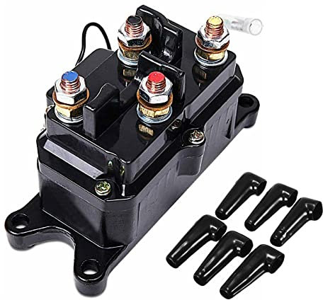 VADO VLTRA Seilwind Relais Magnetschalter, Windenmagnetrelais, Windenmagnetschütz, Windenmotor-Umkehrmagnet für 2000 lbs-3000 lbs ATV UTV 4X4 LKW Boot 12V/250A