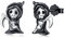 Reaper Ohrringe 925 Sterling Silber Schwarze Sensenmann Ohrringe Kleine Skelett Ohrstecker Halloween Sensenmann Schmuck Party Geschenk für Damen Männer