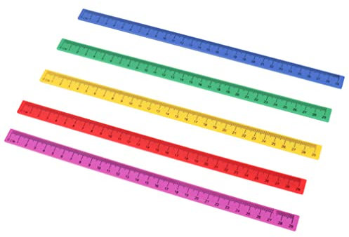 Magnetisches weiches Lineal, metrisch, flexibles Lineal, Messwerkzeug für Whiteboard, Klassenzimmer, Schule, Büro, 29 cm (gemischte Farben), 5 Stück