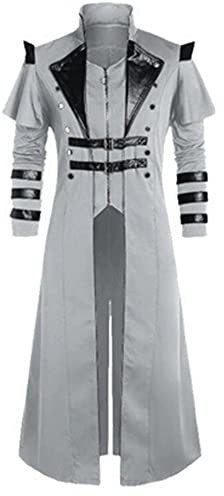 für Herren Retro Renaissance Gothic Viktorianische Steampunk Frack Jacke, Mittelalter viktorianisch bestickte Smoking-Uniform
