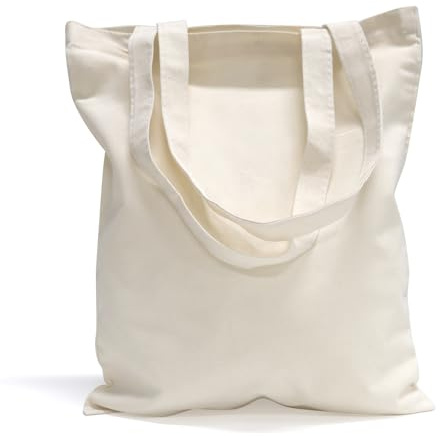Morcheiong 40 Pack Cotton Canvas Bag Blank Tote Canvas Bags Reusable Grocery Shopping Bags,Suitable for DIY Craft,Promotion, Advertising, Drawing, Gift, Shopping, Grocery