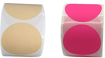 UrbanFlyingFox 5,1 cm große kreisförmige Thermo-Aufkleber-Etiketten, selbstklebend, rund, Thermodirekt-Etiketten, DIY-Logo-Design, QR-Code, 500 Etiketten/1