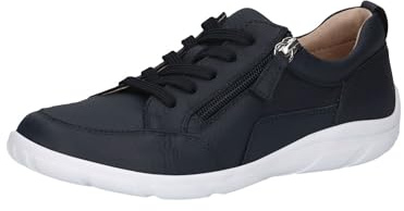 CAPRICE Damen Sneaker flach aus Leder mit Reißverschluss