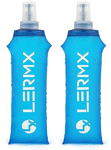 LERMX Quick Grip Chill Trinkflasche, 650 ml, TPU, weich, BPA-frei, Laufflasche für Trinkrucksack, zum Laufen, Wandern, Radfahren, Klettern, 2 Stück