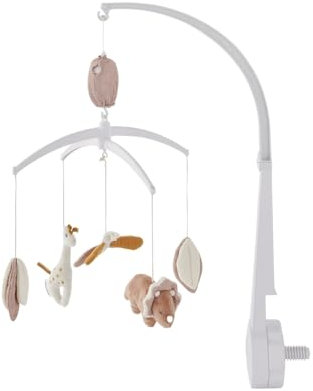 NOUKIE’S – Mobile musical – Popsie, Gigi & Louli – Mélodie Brahms – Compatible avec berceau, Lit à barreaux et parc - Idéal dès la naissance pour apaiser bébé