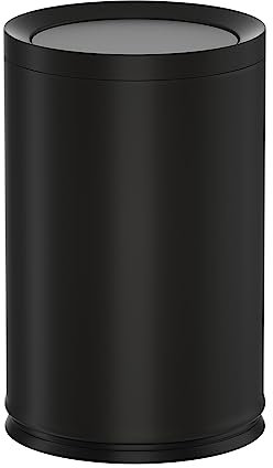 LEASYLIFE 2.4gal Bäder mit kleinen mülltonnen, schwarzen mülleimer, metallenen mülleimer sind wiegbaren haustüren, zimmern und zimmern zu widmen (9L-black)