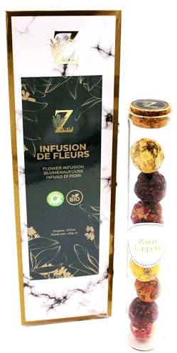 Zayti Infusion aux Fleurs 8 Boules de Fleurs 100% Naturelles, Découvrez notre Collection de Tisane Entièrement Naturelle, 31.4 cm³