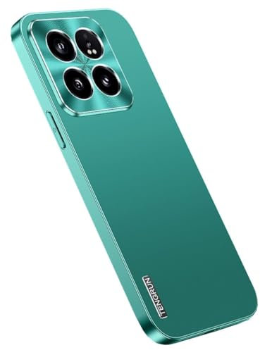 Wigento Für Xiaomi 14 Pro Feinmattes Metall Design Handy Hülle Cover Case Zubehör Grün