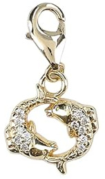 Depesche 11785-054 Charms Express yourself - Anhänger für Halsketten und Armband, Fische, vergoldet, als kleines Geschenk