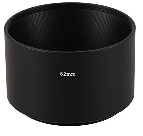 Bsowte Parasol de metal para filtro de cámara con rosca de 52 mm