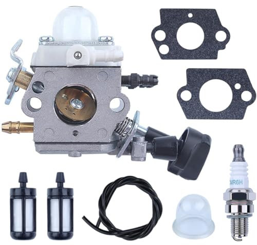 Carburatore per STIHL BG86 BG86 C BG56 SH86 Soffiatore, ADEFOL Carburatore con Guarnizione + Filtro Benzina + Tubo Benzina + Candela Accessorio Carburetor Pezzi di Ricambio