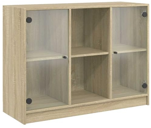 vidaXL Sideboard, Kommode mit Stauraum, Anrichte Beistellschrank für Wohnzimmer, Mehrzweckschrank Standschrank, Sonoma-Eiche Holzwerkstoff