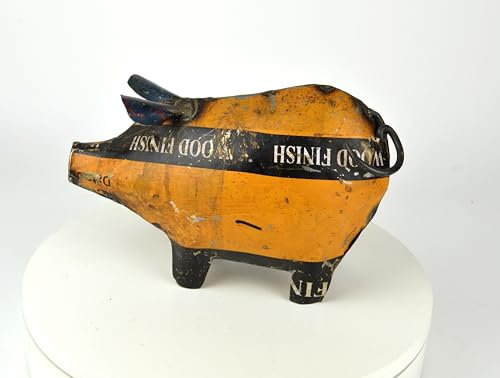 Metall Schwein im Vintage Shabby Stil aus recyceltem Blech 24 * 15 * 10cm - Handarbeit - Unikat – 05