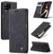 owlhold Handyhülle für Samsung Galaxy A12/M12 Hülle, Premium Lederhülle Weiches Vintage-Nubukleder Faltbare Ständer Klapphülle Kartenfach Standfunktion Schutzhülle für Samsung A12/M12 -Schwarz