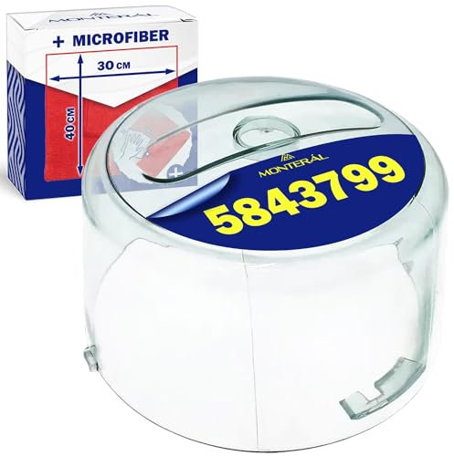 MONTERAL Coperchio Tritatutto con Codice Originale 5843799 per Moulinex La Moulinette D56 R68 AD56 AD564 AD5647 TR68 AR68 AR684 AR6845 A10D03 TMA013 - Kit Comprende Un Panno Microfibra