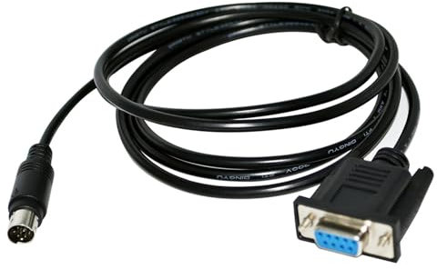 VZOZSHAWB Adattatore D-Sub 9 Pin DB9 Femmina A Mini DIN 8P MD8 Maschio Cavo di TRASFERIMENTO Dati SERIALE RS232(5m)