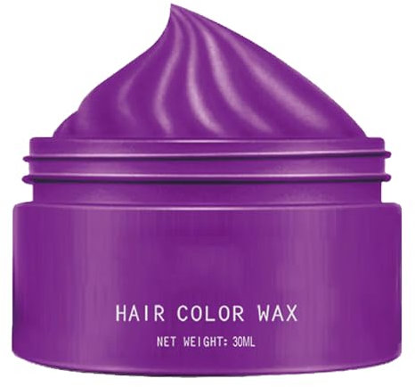 Púrpura Cera de Color Para el Cabello,Tinte de Púrpura Cabello Temporal Mujer y Hombre,Cera de Color de Cabello Temporal Púrpura,Tinte Para El Cabello Púrpura,Color de Cabello Morado Lavable