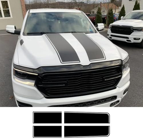 Für Pickup-Motorhauben-Heckklappenaufkleber, für Dodge Ram 1500 2500 Hemi Rebel Truck Graphic Custom Decal Vinyl Cover Auto-Tuning-Zubehör