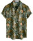 VATPAVE Mens Summer Tropical Shirts Short Sleeve Button Down Aloha Hawaiian Shirts Large KhakiWhite