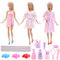 Miunana 3 Accappatoi + 2 Cappucci Doccia + 12 Accessori Da Bagno + 3 PCS Scarpe + Asciugamano Per 11.5 Pollici 30 CM Bambola (Non Include Bambola)