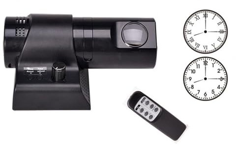 Hydravex Projektionswecker fürs Schlafzimmer, LED-Projektoruhr an der Decke, Wecker am Bett mit Einstellbarer Helligkeit/Temperatur für Tiefschläfer, mit Fernbedienung und 180° drehbar,Black