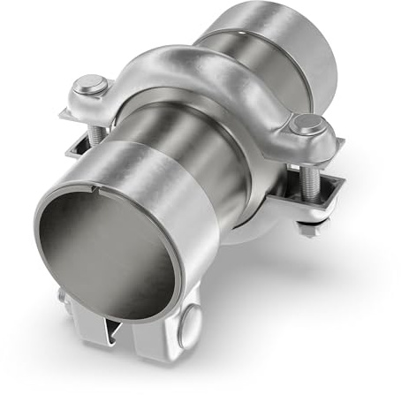 Universal PSA Reparatur Verbindungsset Schalldämpfer Auspuffrohr Flansch mit Schellen für alle PKW und LKW ohne Schweissen ~~INNENDURCHMESSER Ø55mm ~~~