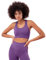FOCENZA Top Sportivo Donna con Effetto Modellante e Push Up in Microfibra Elasticizzata e Traspirante, Made in Italy (Viola, s/m)