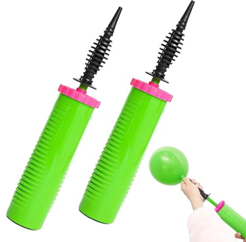 2 Pcs Balloon Pump Hand, Manual Balloon Inflator, Balloon Pump Portable Pump Blower for Party Decoration Balloons Balloon Arch Kit Balloon Garland Foil and Confetti Balloon(Green)