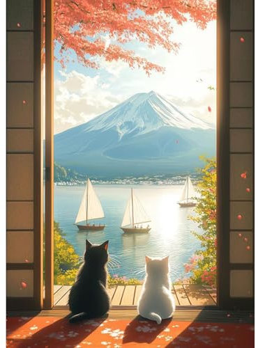 GHHKUD Katze Tiere Diamond Painting für Erwachsene, 5D DIY Diamant Painting Bilder für Erwachsene Anfänger, Diamond Art Painting Set, Full Drill Diamant Malerei für Haus Dekoration 30x40 cm