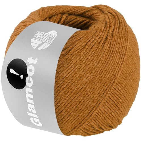 LANA GROSSA Glamcot | Zart glänzende, multifile Baumwoll-Viskosemischung | Handstrickgarn aus 60% Lyocell (Tencel TM) & 40% Baumwolle | 50g Wolle zum Stricken & Häkeln | 155m Garn FB 28