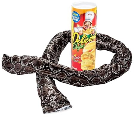 Die Originale Schlange in einem Kartoffelchip kann Streich-Funny-Klassische Schlange in einem Dose Streich für Kinder, beängstigend Trick Gag Geschenkspielzeug