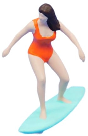 perfeclan Figurine miniature de surf à l'échelle 1:64, décoration de micro-, collection, thème sportif, décoration de plage, figurine miniature de, Style F