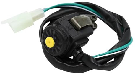 NUOSDEX Motorradschalter Motorrad-Start- Und Kill-Schalter NO/Off Hupenknopf Gemeinsam Geöffneter Elektrischer Konverter Am Lenker Montierter Schalterknopf Startzündschalter(Yellow)