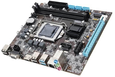Annadue H110 Gaming Motherboard LGA 1151 ATX Desktop Motherboard pour Le 6e 7e 8th Gen 14NM CPU avec 2X DDR4 M.2 NVME NGFF 6 Go/S PCIE Slots
