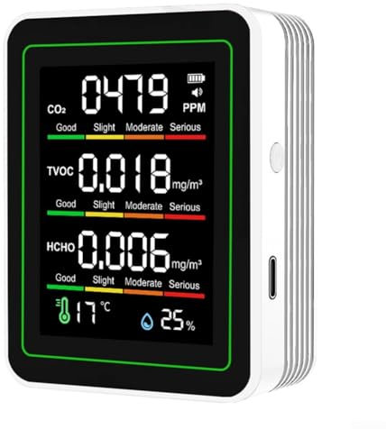 Essential Air Monitor 5-in-1 Innen- und TVOC-Erkennung für die häusliche Umgebung (weiß)
