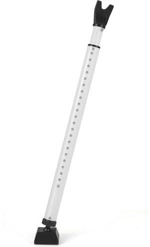 Door Security Bar Heavy Duty 116cm Adjustable 2-in-1 Sliding Patio Door Brace Entry Door Jammer | Anti-Burglar Lock Bar for Home Flats Travel (White, 1-Pack)