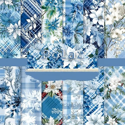 24 Blatt Weihnachts Scrapbooking Papier 12 Motive Weihnachtsmotiv Dekorpapier Bastelpapier Block mit Muster 6 X 6 Decoupage Papier Vintage Dekorativ Motivpapier für DIY Kartenherstellung Basteln