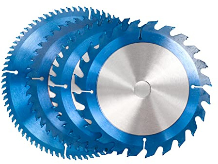 Kreissäge, 1 Stück 165–185 mm Kreissägeblatt, Nano-blau beschichtete TCT-Holztrennscheibe, 24/40/48 Zähne, Hartmetall-Sägeblattscheibe for Elektrowerkzeuge, 165 x 20 x 24 Zähne(165x20x40T)