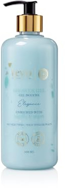 Levia – Gel Douche Élégance à l’Huile de Nigelle & d’Argan – Nourrissant, Régénérant & Antioxydant – Parfum Boisé Agrumes & Cèdre – Tous Types de Peaux – 500 ml